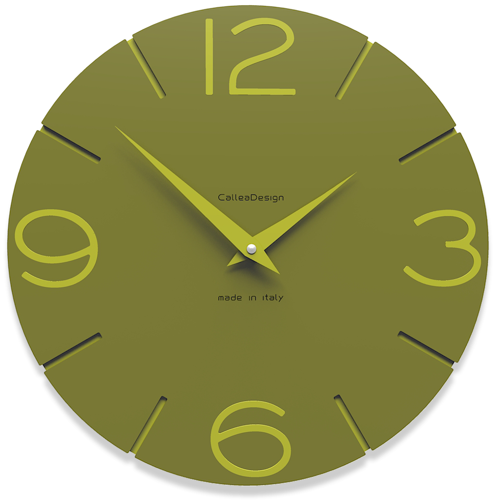 Office Green Wall Clock PNG Transparent Image