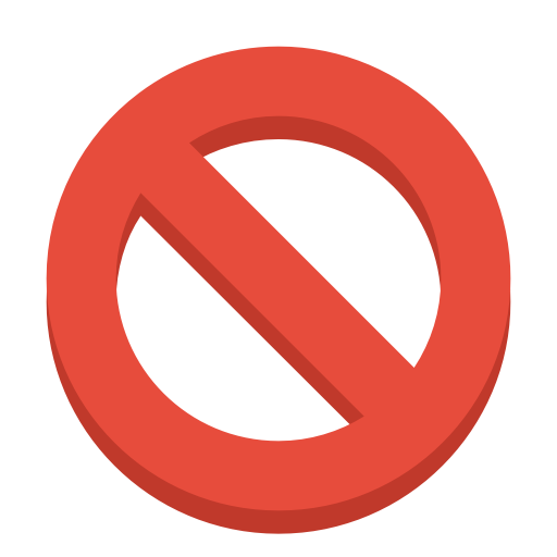 Proibição da imagem transparente do símbolo PNG