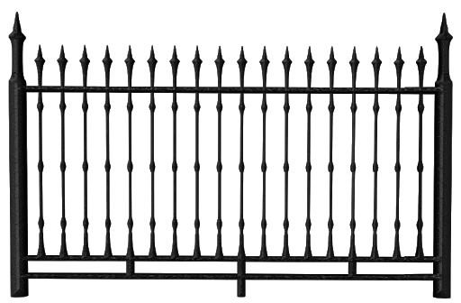 Black Steel Gate PNG Pic