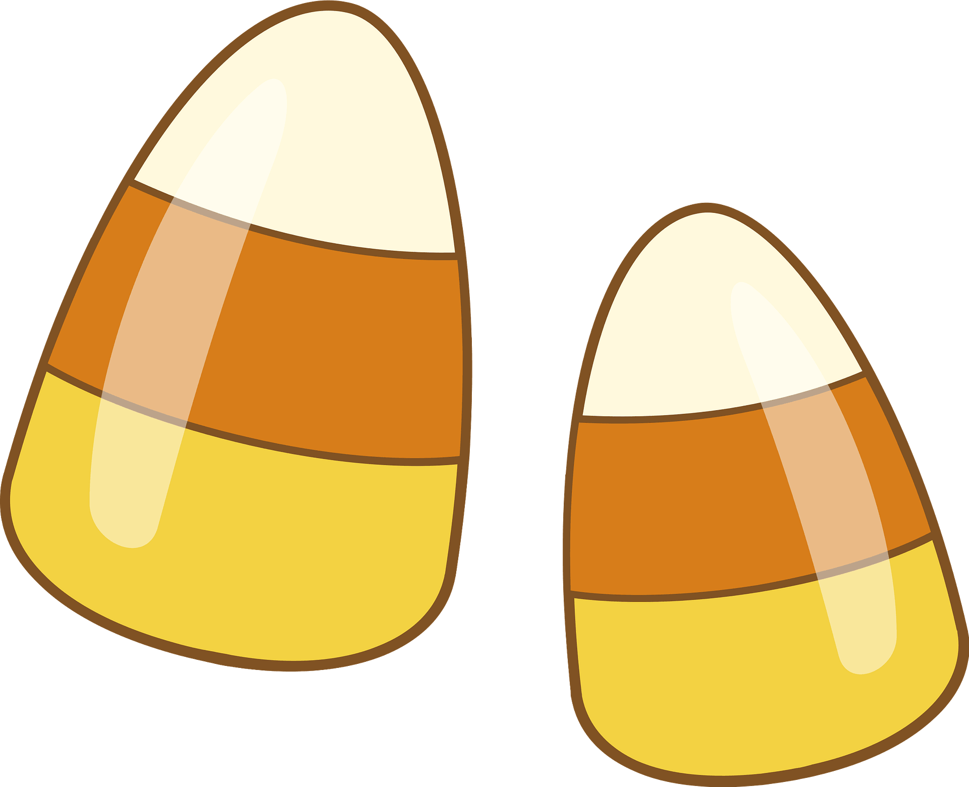 Colorful Candy Corn Transparent Background