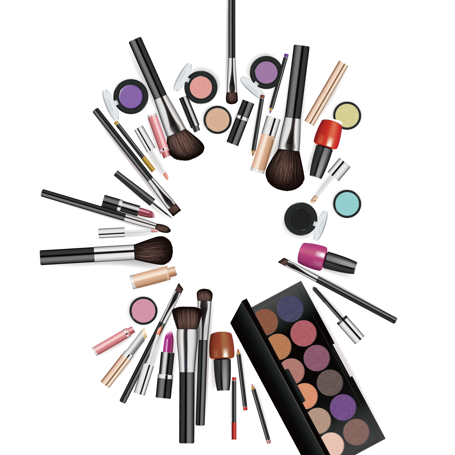 Cosmetics Brushes PNG Transparent Image