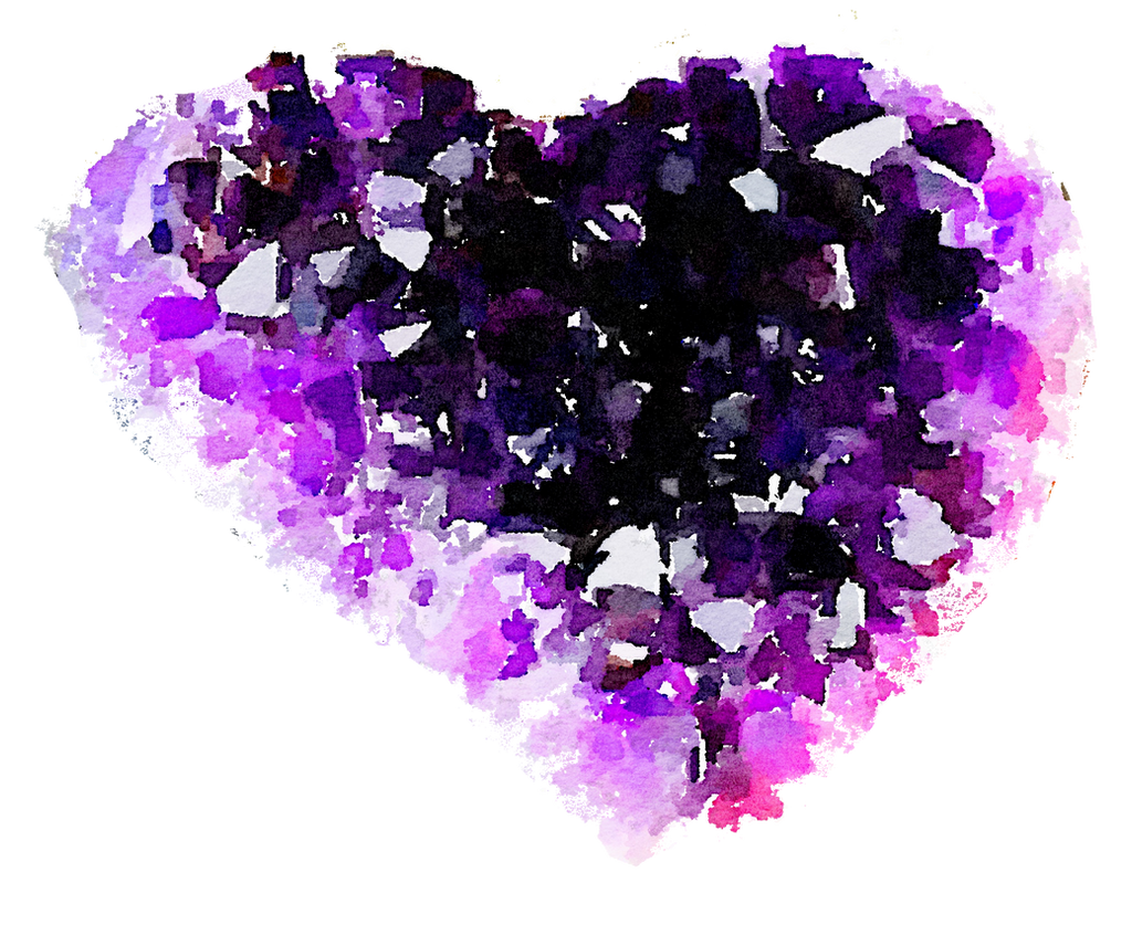 Kristal Heart Gemstone Transparan PNG