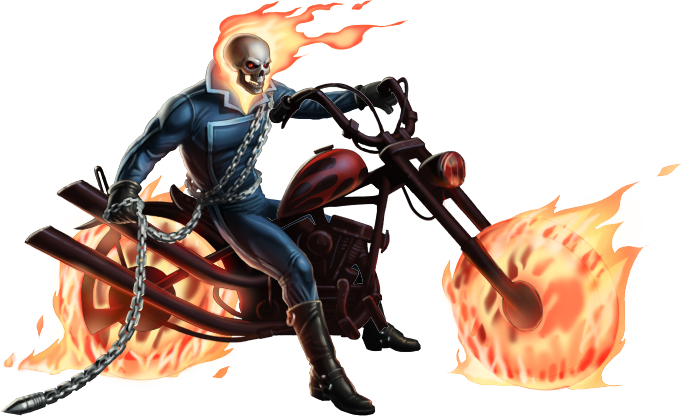 Flame Ghost Rider PNG Clipart