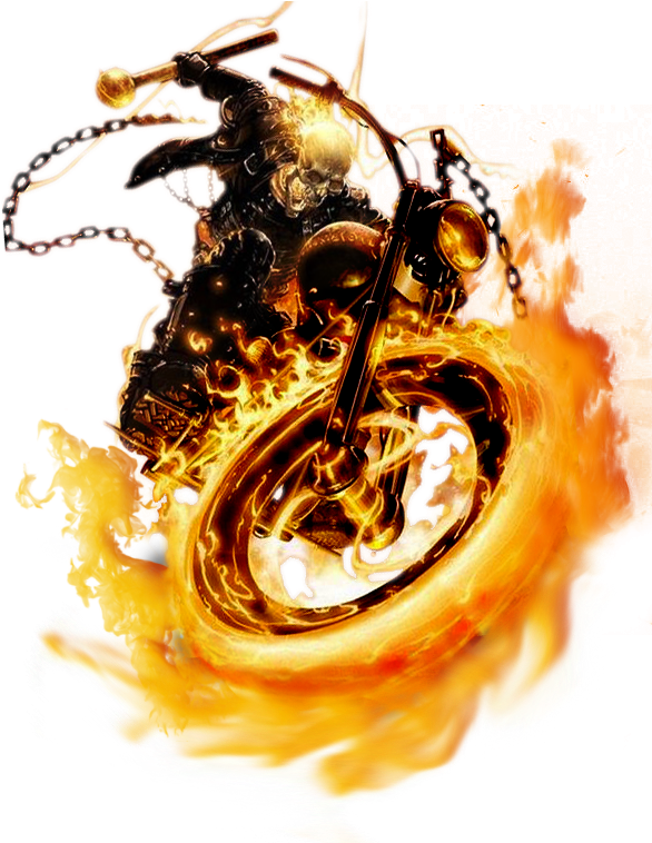 Flame Ghost Rider PNG Picture