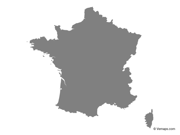 France Map Region PNG Gambar