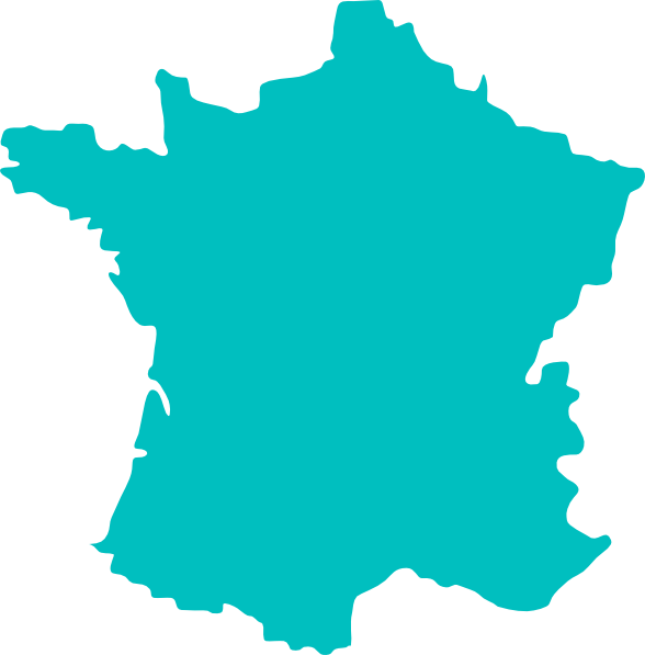 Frankreich Kartenvektor-PNG-Datei