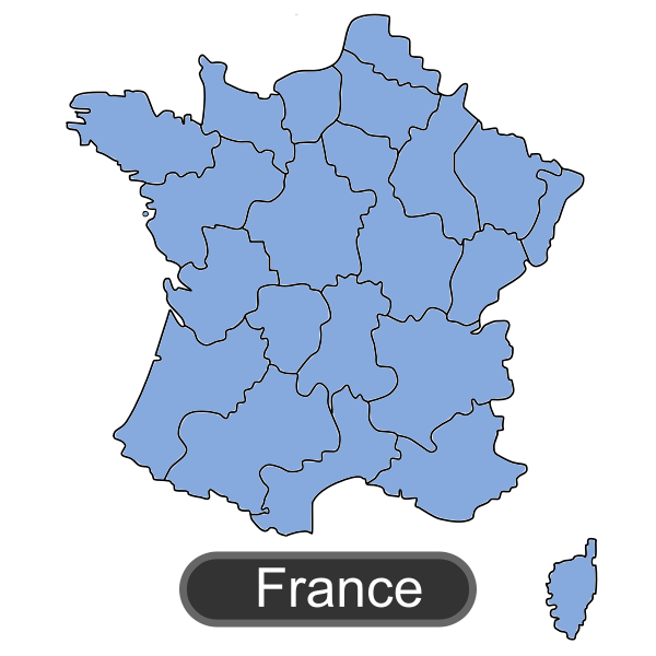 France Map Vector PNG Picture