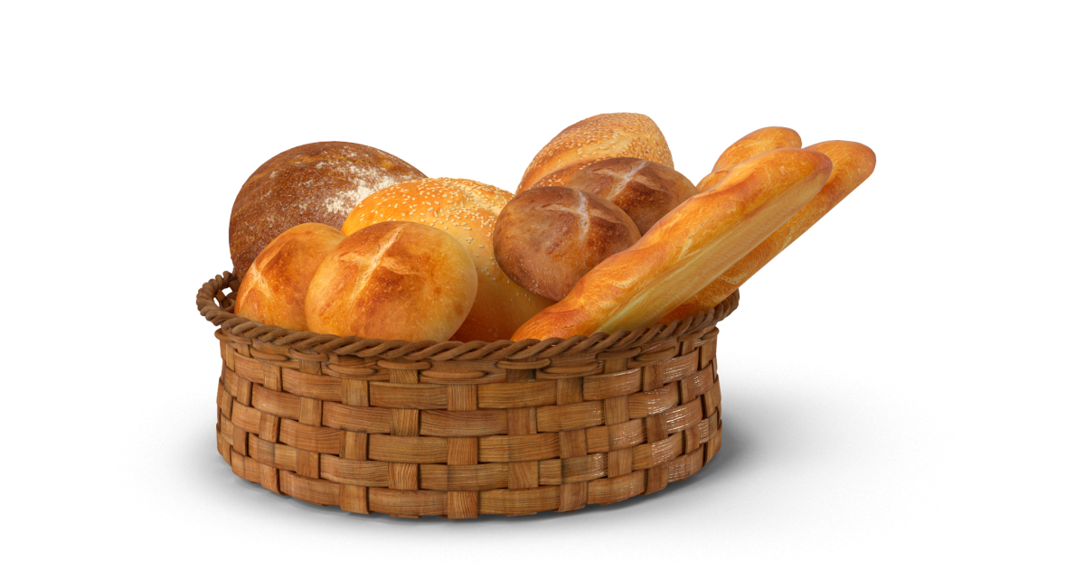 French Bread Basket PNG Pic