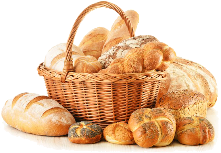 Fransız ekmeği sepeti şeffaf arka plan