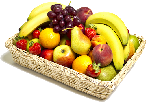 Fresh Fruit Basket PNG Picture