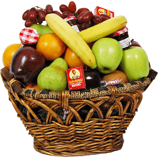 Fresh Fruit Basket Transparent Background