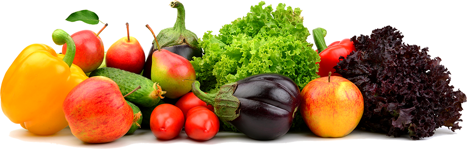 Frutas frescas y verduras PNG fotos