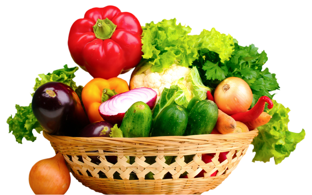Immagine Trasparente di frutta e verdura fresca
