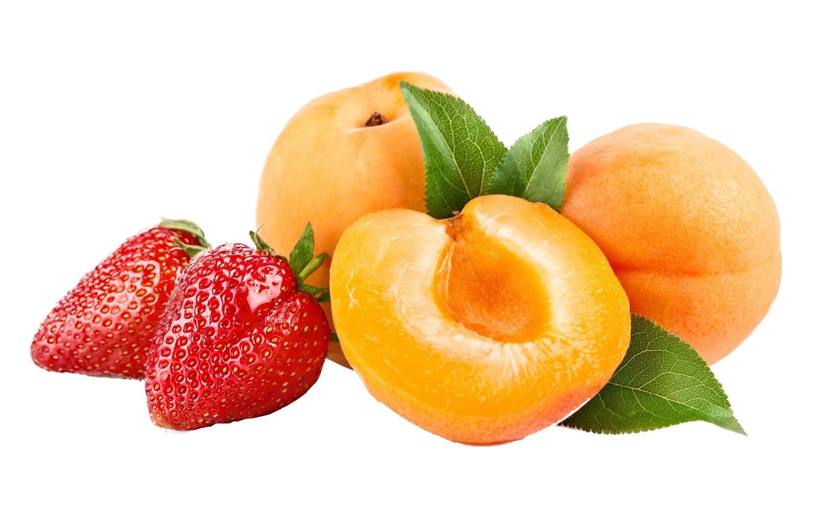 Fundo transparente de frutas frescas