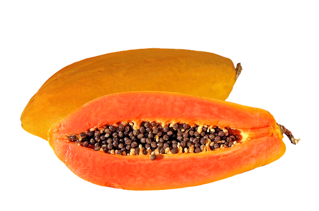 Frisches halbes Papaya-PNG-Bild