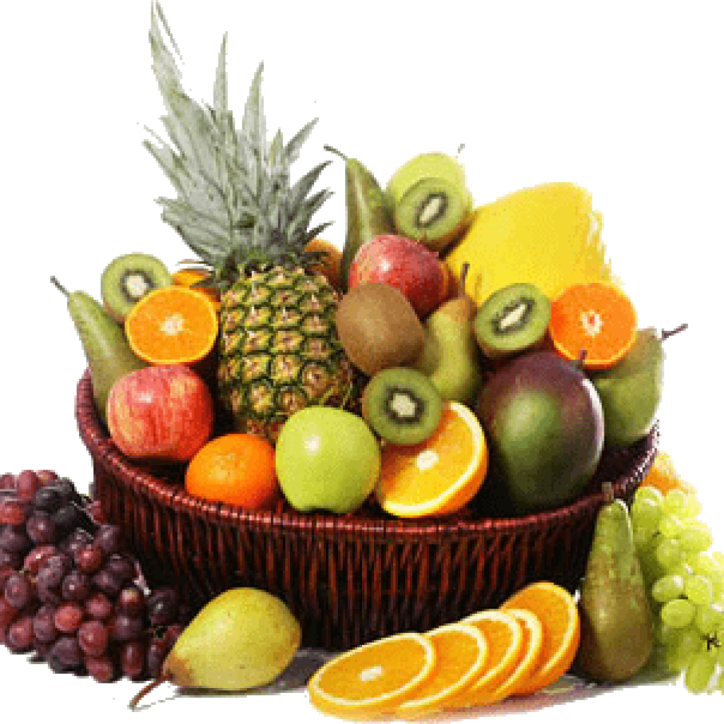 Clipart PNG closeup cesto di frutta