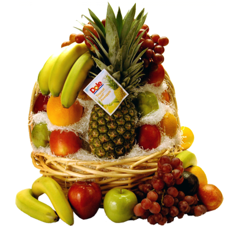 Immagine del PNG del primo piano del cesto di frutta