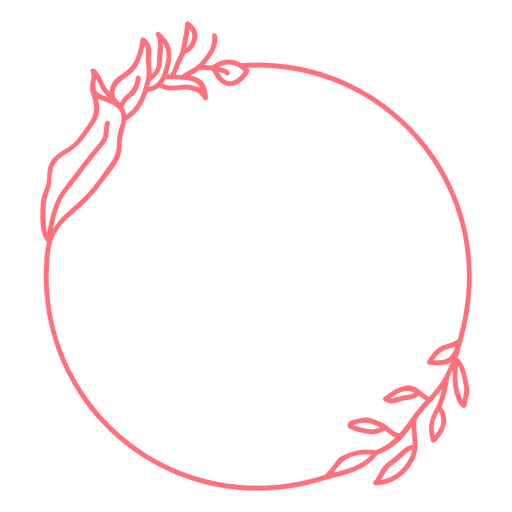 Garland Round floral PNG Foto