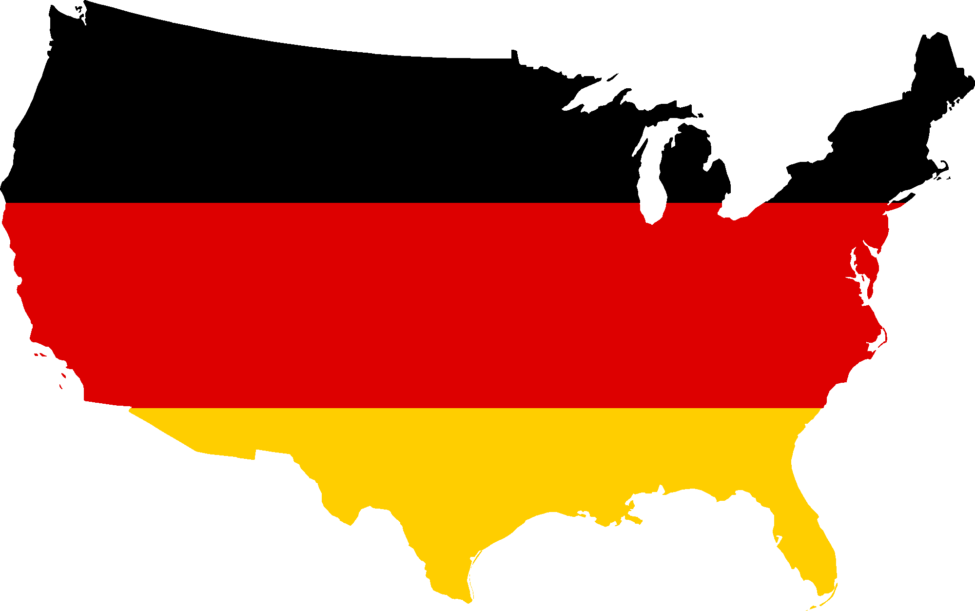 Germany Flag Map PNG File
