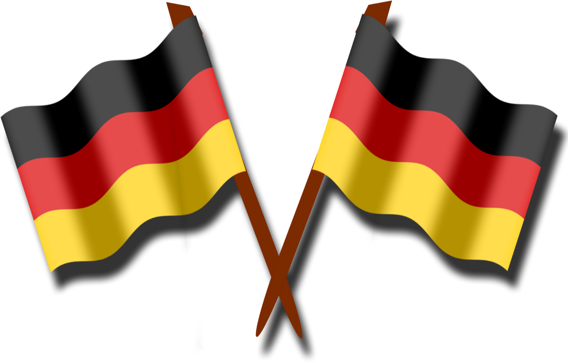 Bendera Jerman melambaikan gambar PNG