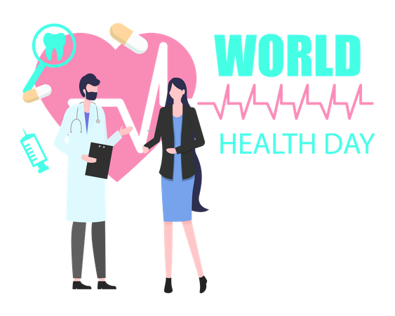 Global World Health Day PNG Pic