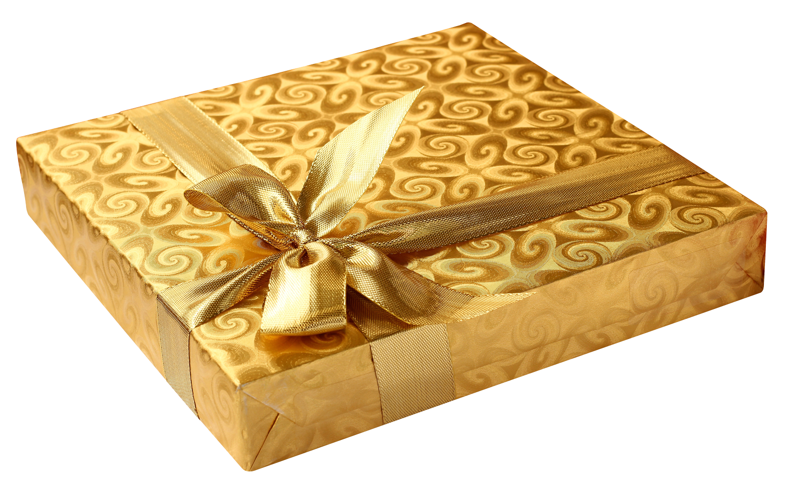 Gold Gift Bow PNG Transparent Image