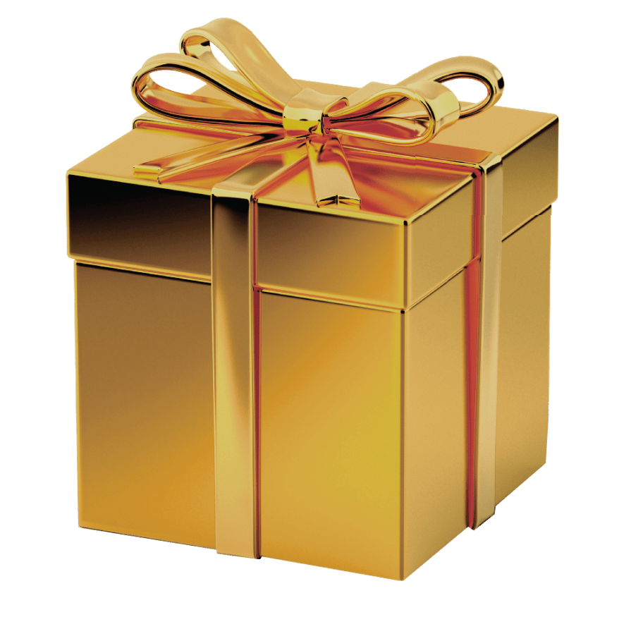 Gold Gift Bow Transparent Background