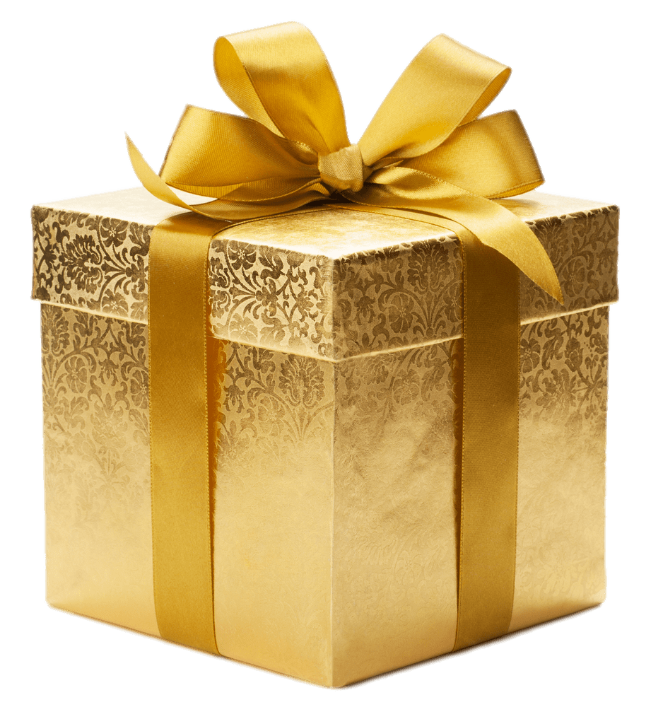 Gold Gift PNG Clipart