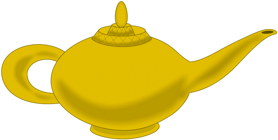 Golden Genie Lamp PNG Clipart