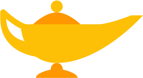Golden Genie Lamp PNG File