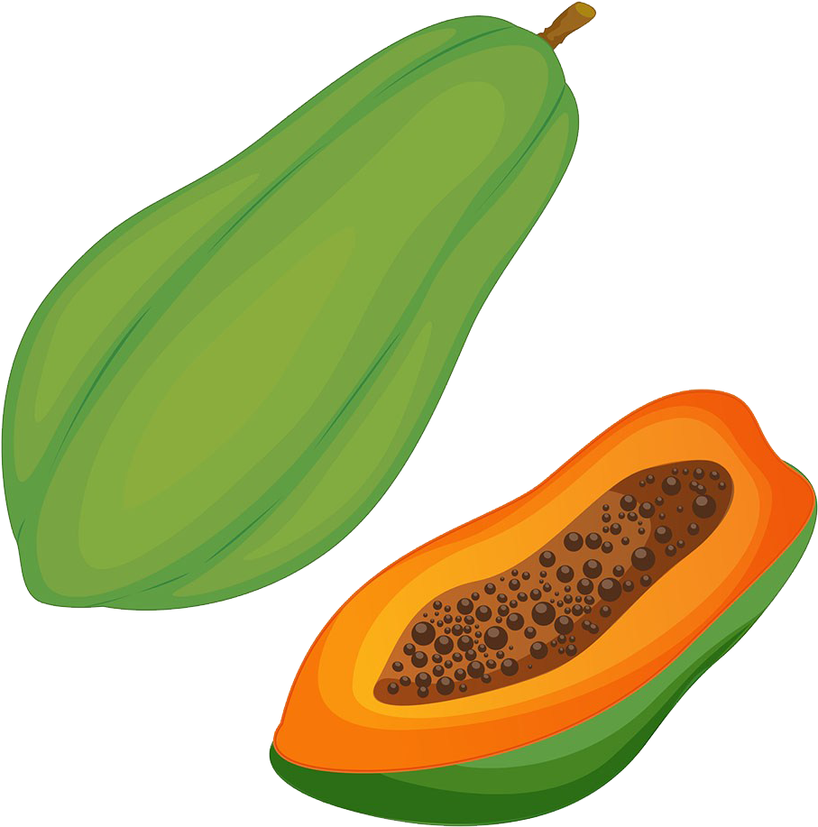 Papaya verde PNG fotos