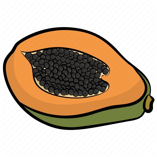 Halbes Papaya-PNG-Bild