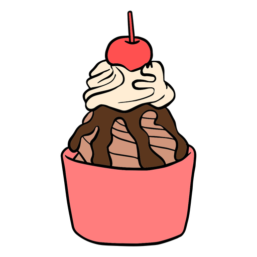 Eiscreme-Schokoladencup PNG-Bild