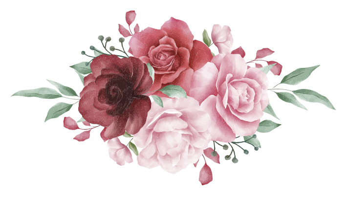 Light Pink Rose Flower Bunch PNG Photos