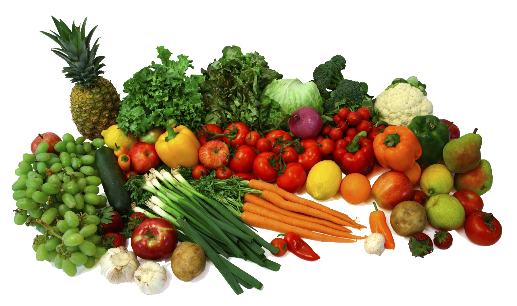 Organik Meyve ve Sebzeler PNG Dosyası