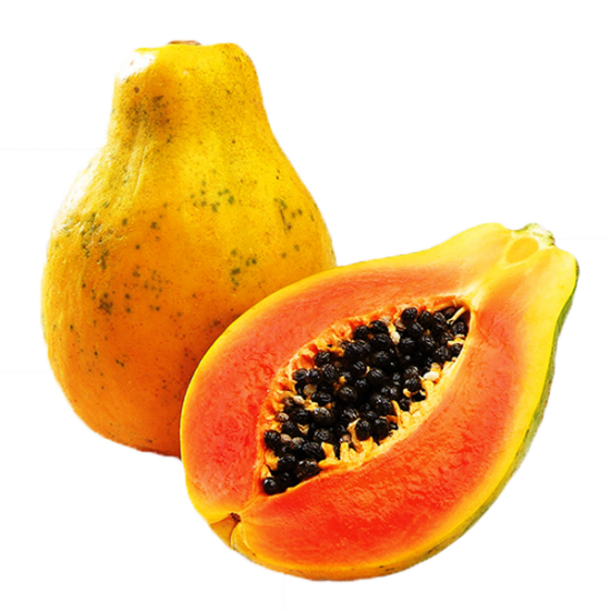 Organic Half Papaya PNG-fotos
