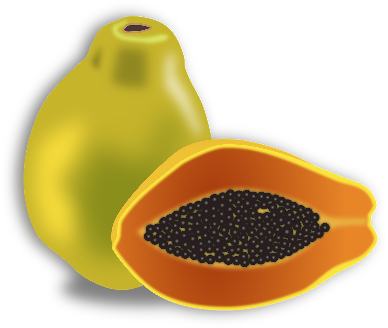 Organic Half Papaya PNG Transparent Image