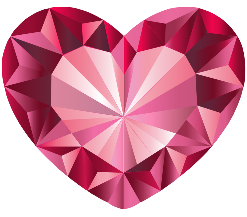 الوردي القلب gemstone ملف PNG