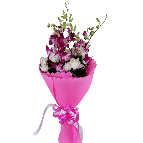 Pink Rose Flower Bunch PNG Image