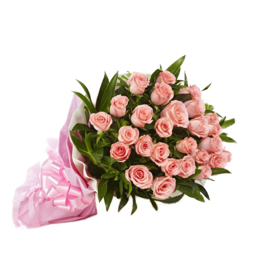 Pink Rose Flower Bunch Transparent PNG