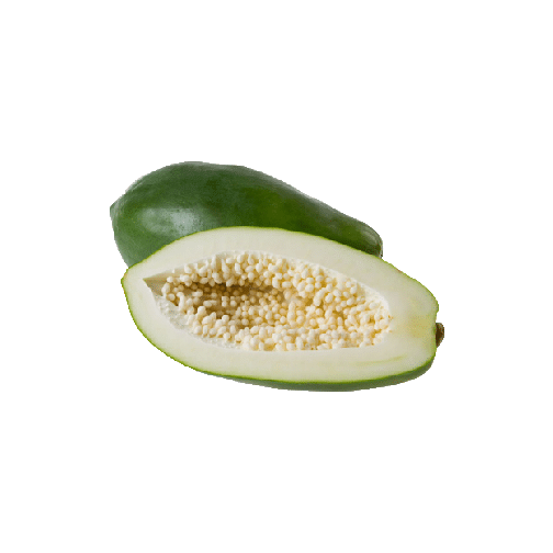 Rohes grünes Papaya-PNG-transparentes Bild