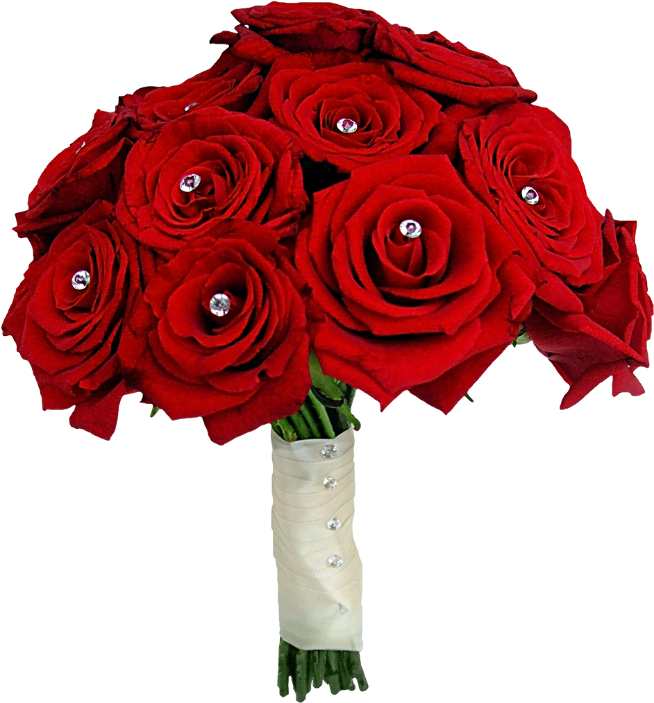 Rotrose-Blumenstrauß PNG-transparentes Bild