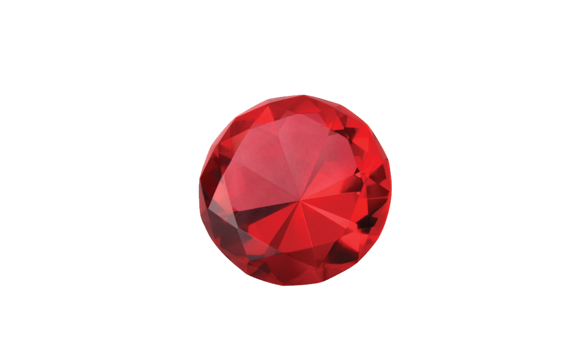 Red Ruby Gemstone PNG-afbeelding