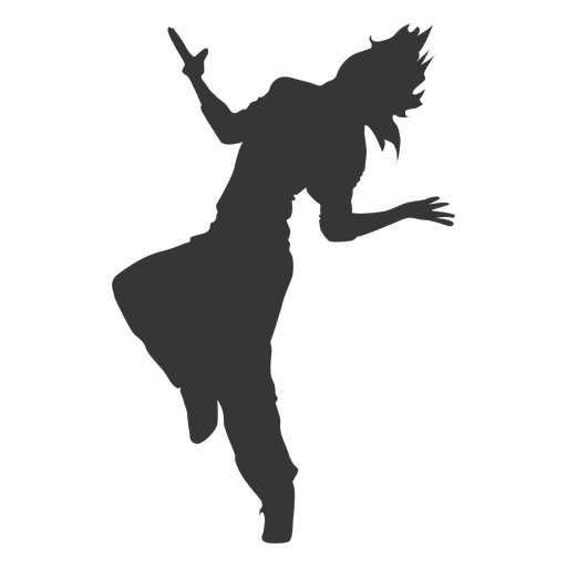 Silhouette Girl Dancing Vector PNG Photos