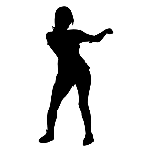 Silhouette Mädchen tanzen Vektor transparent PNG