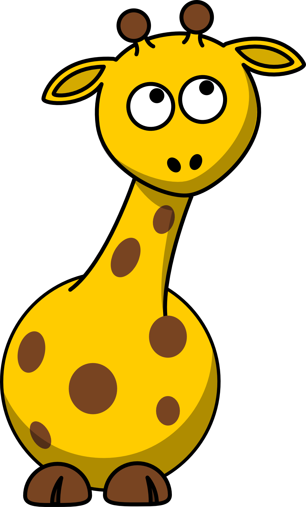 Small Vector Giraffe PNG Transparent Image