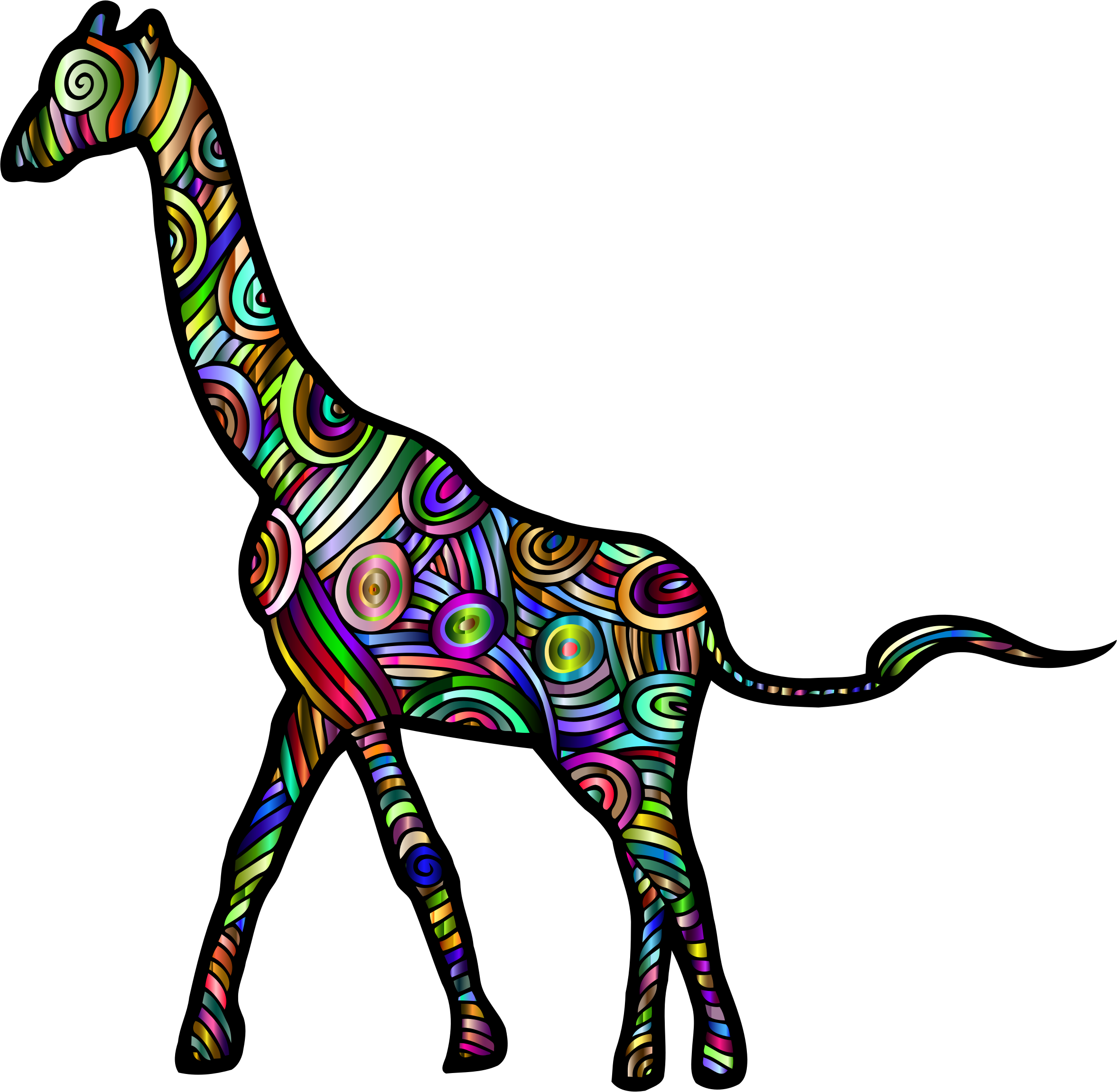 Maliit na vector giraffe Transparent PNG