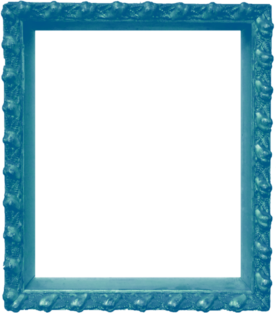 Square Teal Frame PNG File