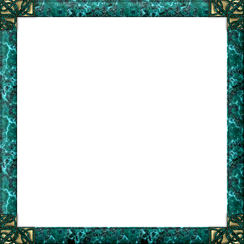 Square Teal Frame PNG Image