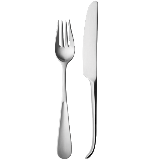 Steel silver fork Transparent Background